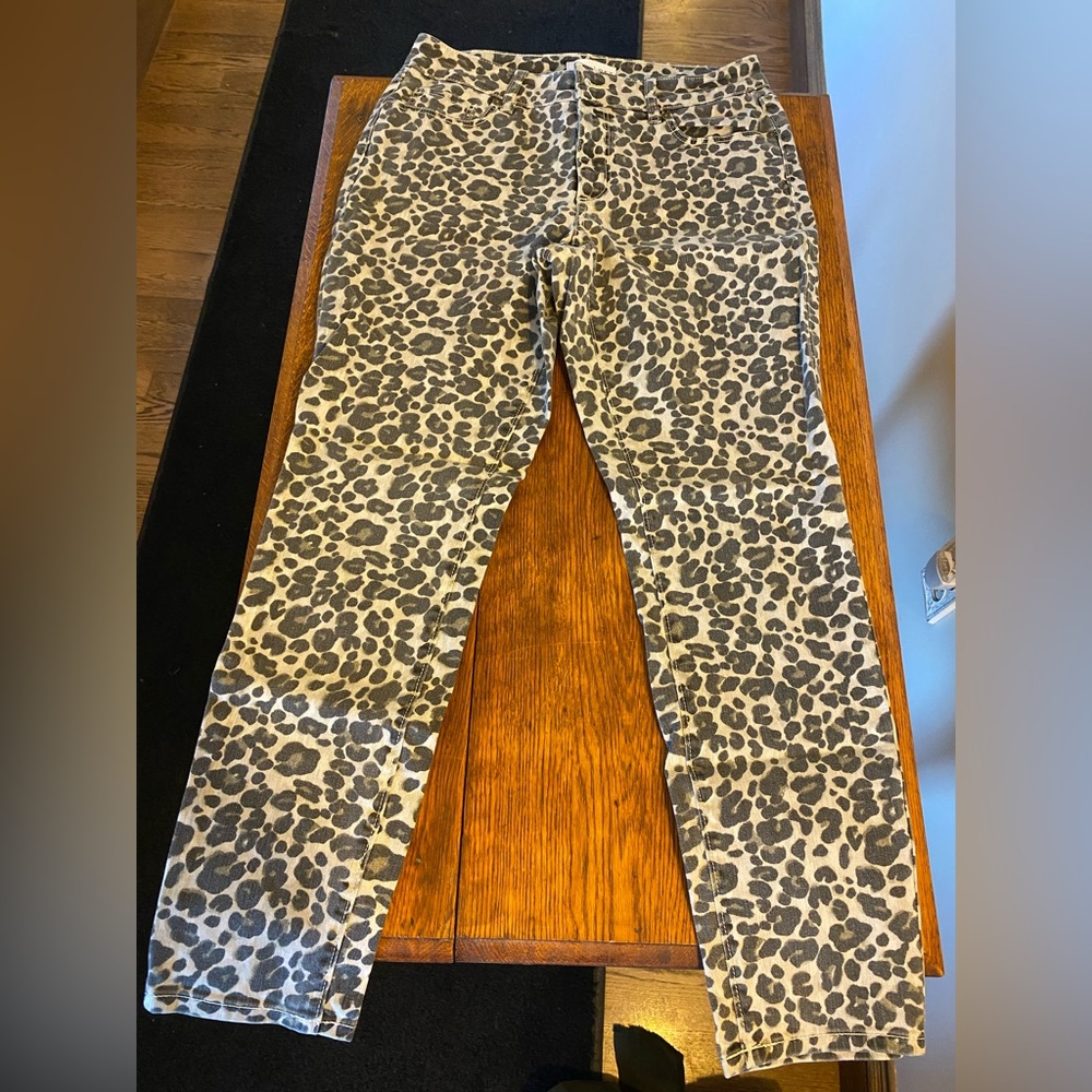 Loft Leopard Skinny Denim
